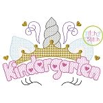 Unicorn Horn Kindergarten Motif Embroidery | Machine Embroidery Designs by JuJu