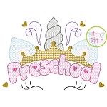 Unicorn Horn Preschool Motif Embroidery | Machine Embroidery Designs by JuJu