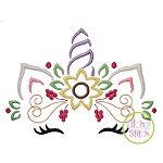Unicorn Horn Sunflower Embroidery | Machine Embroidery Designs by JuJu