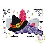 Unicorn Horn Witch Applique | Machine Embroidery Designs by JuJu