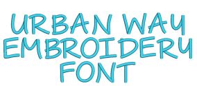 Urban Way Embroidery Font | Machine Embroidery Designs by JuJu
