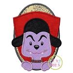 Vampire Dog Oval Applique | Machine Embroidery Designs by JuJu