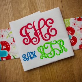 Vine Interlocking Monogram Machine Embroidery Designs by JuJu