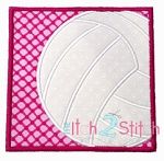 Volleyball Box Applique | Machine Embroidery Designs by JuJu