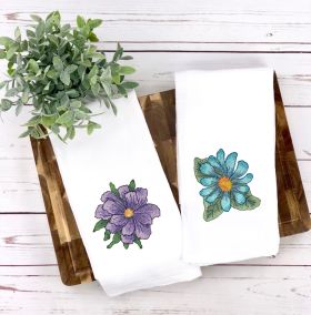 Watercolor Flowers | Machine Embroidery Designs by JuJu