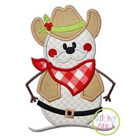 Western Snowman Applique | Machine Embroidery Designs by JuJu