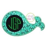 Whale Monogram Applique | Machine Embroidery Designs by JuJu