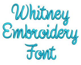 Whitney Embroidery Font | Machine Embroidery Designs by JuJu