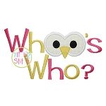 Whoos Who Applique | Machine Embroidery Designs by JuJu