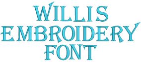 Willis Embroidery Font | Machine Embroidery Designs by JuJu