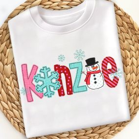 Winter Alphabet Embellishment Kit | Machine Embroidery Designs by JuJu	
