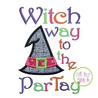 Witch Way to the Partay Applique | Machine Embroidery Designs by JuJu