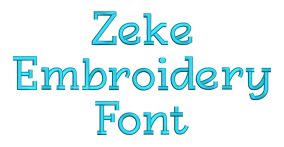 Zeke Embroidery Font | Machine Embroidery Designs by JuJu
