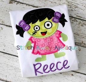Zombie Girl | Machine Embroidery Designs by JuJu