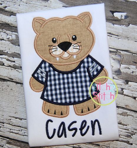Cougar Jersey Applique | Machine Embroidery Designs by JuJu