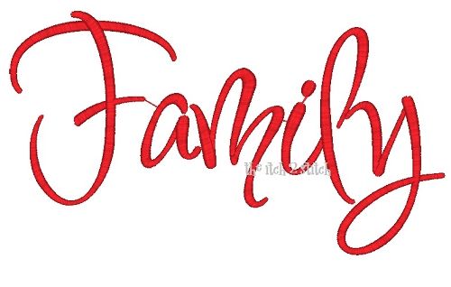Family - Inspirational Words | Machine Embroidery Designs by JuJu