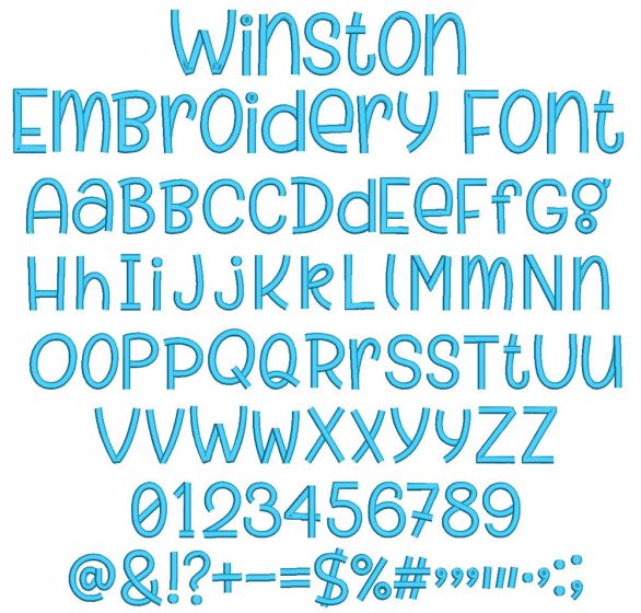 Winston Embroidery Font | Machine Embroidery Designs by JuJu