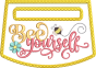 ITH Busy Bees Bee Yourself Wrap Around Towel Topper | Machine Embroidery Designs by JuJu
