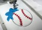 Baseball Bow Number Set Applique | Machine Embroidery Designs by JuJu