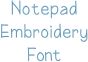 Notepad Embroidery Font | Machine Embroidery Designs by JuJu