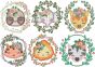Rustic Jungle Animal Wreaths | Machine Embroidery Designs by JuJu