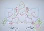 Unicorn Horn with Hearts Bean Embroidery | Machine Embroidery Designs by JuJu