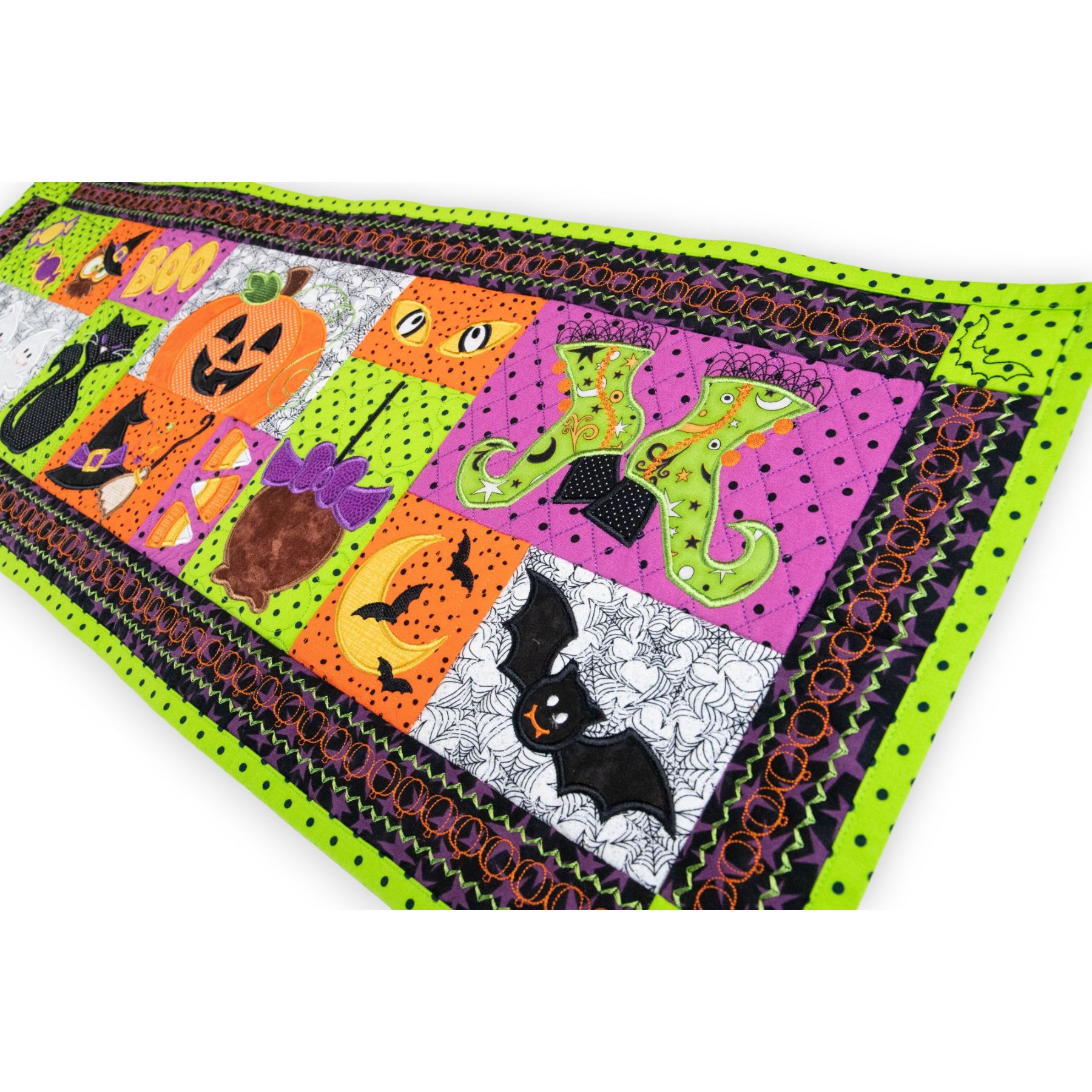 In The Hoop Halloween Table Runner | Machine Embroidery