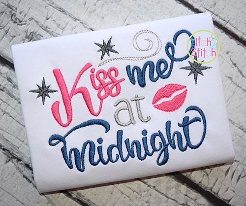 Kiss Me at Midnight Embroidery | Machine Embroidery Designs by JuJu