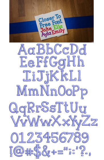 Closer To Free Embroidery Font Machine Embroidery Designs by JuJu