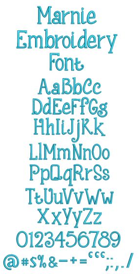 Marnie Embroidery Font Machine Embroidery Designs by JuJu