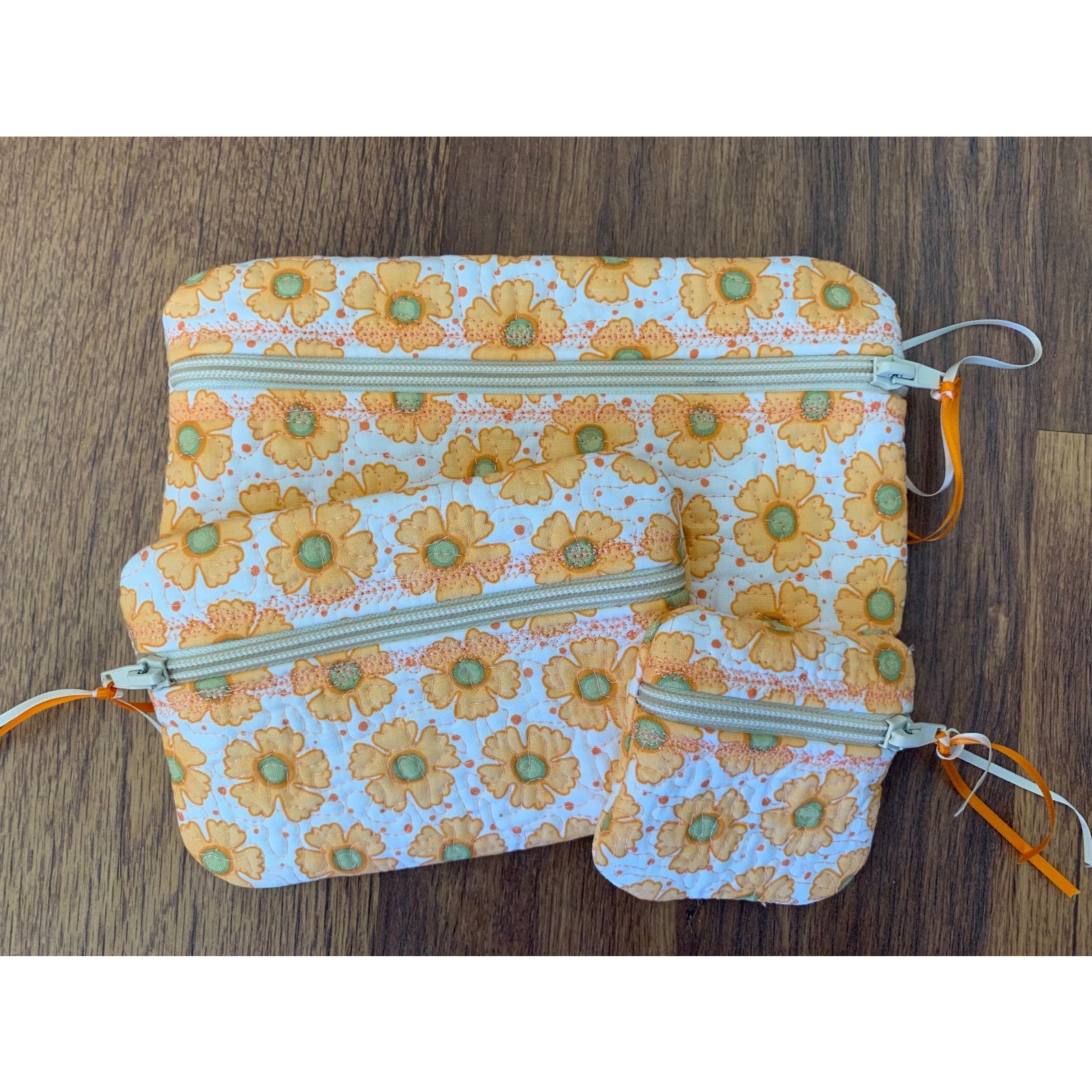 Quilted In The Hoop Zipper Bags 2 Machine Embroidery Designs by JuJu