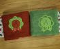 Christmas Wreath Embossed Monogram Alphabet Machine Embroidery Designs by JuJu