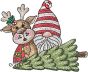 Gnome Reindeer | Machine Embroidery Designs by JuJu