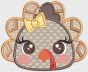Thanksgiving Friends Peekers Applique Machine Embroidery Designs by JuJu 