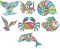 Mehndi Sea Life Set 3 Machine Embroidery Designs by JuJu