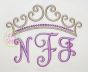 Princess Crown Topper Embroidery | Machine Embroidery Designs by JuJu