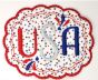 ITH Patriotic USA Mug Rug | Machine Embroidery Designs by JuJu
