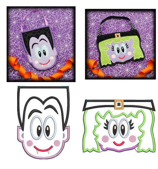 Halloween Treat Bags 3 | Machine Embroidery Designs by JuJu