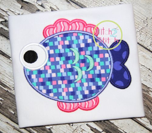 Fish Applique | Machine Embroidery Designs by JuJu
