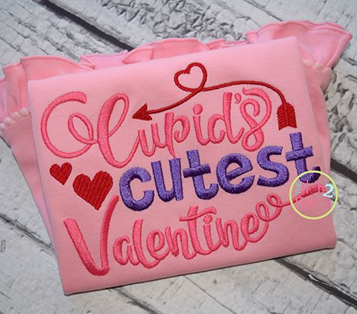 Cupid's Cutest Valentine Embroidery | Machine Embroidery Designs by JuJu