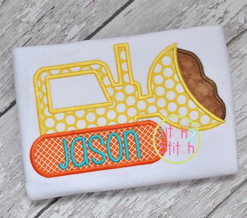 Dirt Dozer (or Snow Dozer) Applique | Machine Embroidery Designs by JuJu