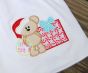 Christmas Bear Present Applique | Machine Embroidery Designs by JuJu