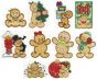 Holly Jolly Gingers Applique Machine Embroidery Designs by JuJu 