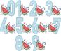 Watermelon Applique Numbers | Machine Embroidery Designs by JuJu