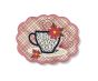 ITH Scalloped Tea Cup Flower Mug Rug | Machine Embroidery Designs by JuJu