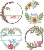 Family Wreaths 1 | Machine Embroidery Designs by JuJu