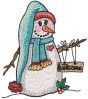 Welcome Whimsy Snowman | Machine Embroidery Designs by JuJu