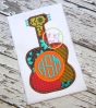Guitar Monogram Applique | Machine Embroidery Designs by JuJu