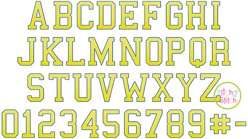 I2S Varsity Sketch Embroidery Font | Machine Embroidery Designs by JuJu