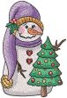 Christmas Tree Snowman | Machine Embroidery Designs by JuJu